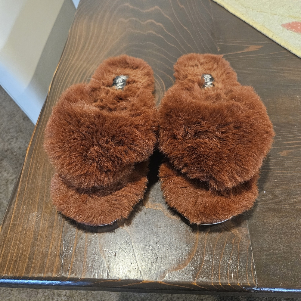 Fluffy Brown Slippers